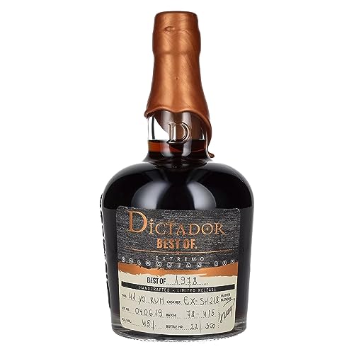 Dictador BEST OF 1978 EXTREMO Colombian Rum 41YO/040619/EX-SM218 45% Vol. 0,7l von Dictador