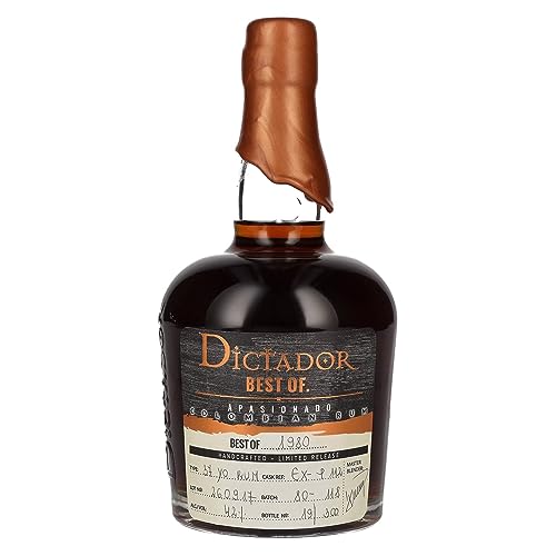 Dictador BEST OF 1980 APASIONADO Colombian Rum 37YO/260917/EX-P112 42% Vol. 0,7l von Dictador