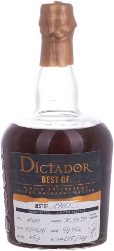 Dictador BEST OF 1980 Colombian Rum 030616/PC4458 Limited Release 45% Vol. 0,7l von Dictador