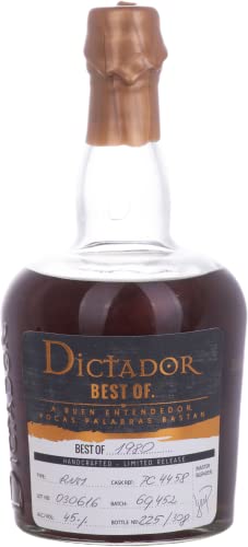 Dictador BEST OF 1980 Colombian Rum 030616/PC4458 Limited Release 45% Vol. 0,7l Dictador BEST OF 1980 Colombian Rum 030616/PC4458 Limited Release 45% Vol. 0,7l von Dictador