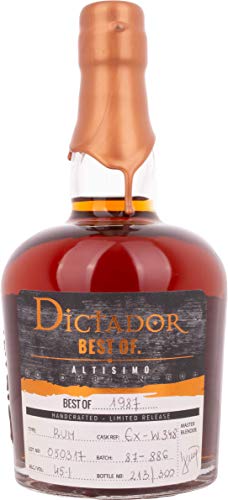 Dictador BEST OF 1987 ALTISIMO Colombian Rum Limited Release (1 x 0.7 l) von Dictador
