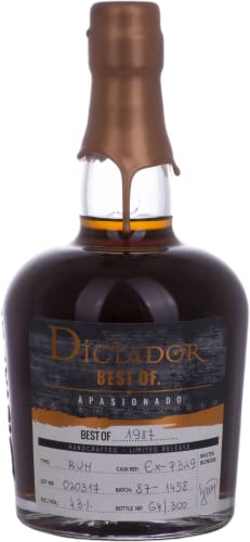 Dictador BEST OF 1987 APASIONADO Colombian Rum 30YO/020317/EX-P329 43% Vol. 0,7l von Dictador