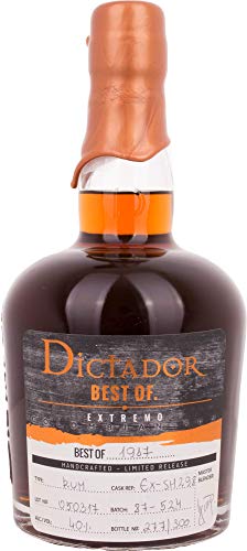 Dictador BEST OF 1987 EXTREMO Colombian Rum Limited Release (1 x 0.7 l) von Dictador