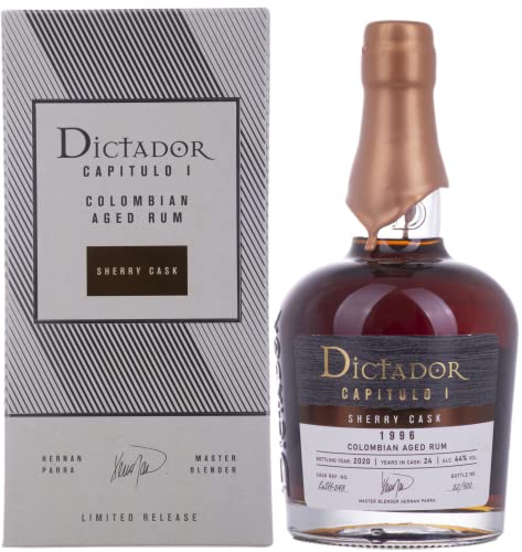 Dictador CAPITULO I 24 Years Old Sherry Cask Colombian Aged Rum 1996 44% Vol. 0,7l in Geschenkbox von Dictador