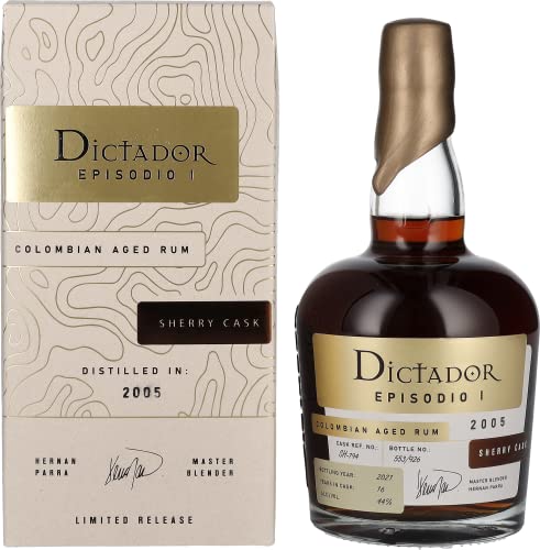 Dictador EPISODIO I 16 Years Old SHERRY CASK Rum 2005 44% Vol. 0,7l in Geschenkbox von Dictador