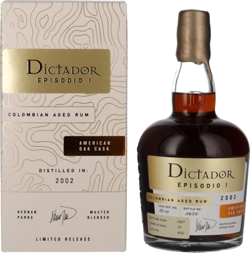 Dictador EPISODIO I 19 Years Old AMERICAN OAK CASK Rum 2002 43% Vol. 0,7l in Geschenkbox von Dictador
