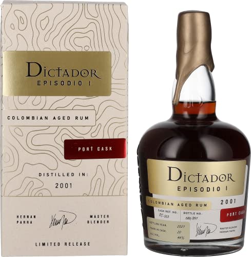 Dictador EPISODIO I 20 Years Old PORT CASK Rum 2001 44% Vol. 0,7l in Geschenkbox von Dictador