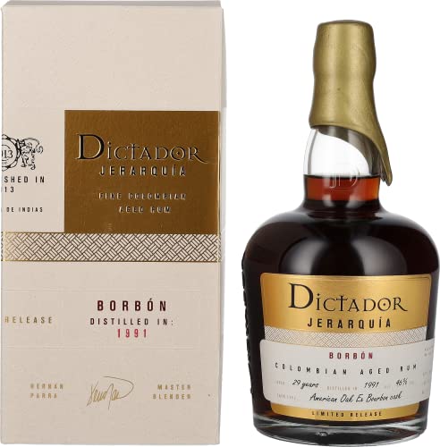 Dictador JERARQUÍA 29 Years Old BORBÓN Rum 1991 46% Vol. 0,7l in Geschenkbox von Dictador