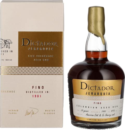 Dictador JERARQUÍA 29 Years Old FINO Rum 1991 41% Vol. 0,7l in Geschenkbox von Dictador