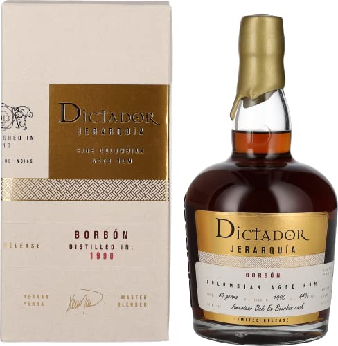 Dictador JERARQUÍA 30 Years Old BORBÓN Rum 1990 44% Vol. 0,7l in Geschenkbox von Dictador
