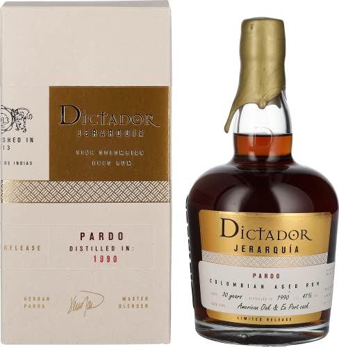 Dictador JERARQUÍA 30 Years Old PARDO Rum 1990 41% Vol. 0,7l in Geschenkbox von Dictador