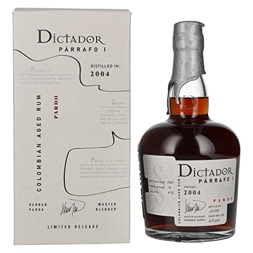 Dictador PÁRRAFO I 18 Years Old PARDO Vintage 2004 41% Vol. 0,7l in Geschenkbox von Dictador