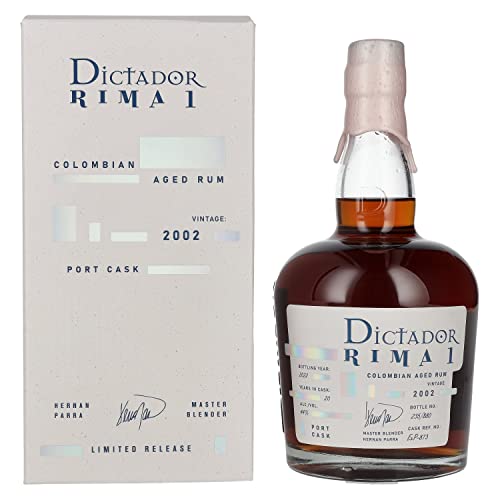 Dictador RIMA 1 20 Years Old PORT CASK Vintage 2002 44% Vol. 0,7l in Geschenkbox Dictador RIMA 1 20 Years Old PORT CASK Vintage 2002 44% Vol. 0,7l in Geschenkbox von Dictador