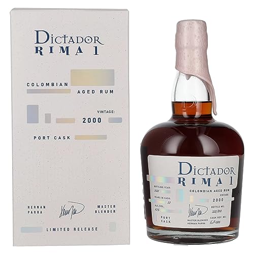 Dictador RIMA 1 22 Years Old PORT CASK Vintage 2000 43% Vol. 0,7l in Geschenkbox Dictador RIMA 1 22 Years Old PORT CASK Vintage 2000 43% Vol. 0,7l in Geschenkbox von Dictador