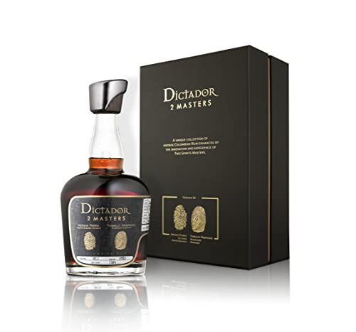 DICTADOR 2 MASTERS Rum Despagne 46,3% Jahrgang 1977 Reifung in Portofässern Geschmack von Toffee Vanille Schlagsahne Glasflasche 700 ml von Dictador