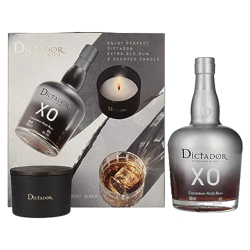 Dictador XO INSOLENT Colombian Aged Rum 40% Vol. 0,7l in Geschenkbox mit Kerze von Dictador