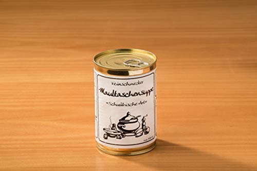 Maultaschensuppe -Schwäbische Art- 400g | Authentischer Geschmack aus dem Süden Deutschlands | Herzhaft gefüllte Teigtaschen in klarer Brühe | Perfekt als Vorspeise oder wärmende Mahlzeit Maultaschensuppe -Schwäbische Art- 400g | Authentischer Geschmack aus dem Süden Deutschlands | Herzhaft gefüllte Teigtaschen in klarer Brühe | Perfekt als Vorspeise oder wärmende Mahlzeit von Die Ammerländer Schinkendiele