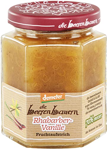 Die Beerenbauern Bio Rhabarber-Vanille Fruchtaufstrich (1 x 200 gr) von Die Beerenbauern