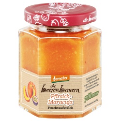 Pfirsich-Maracuja-Fruchtaufstrich Pfirsich-Maracuja-Fruchtaufstrich von Die Beerenbauern