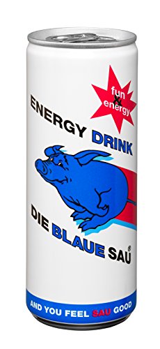 DIE BLAUE SAU Energy Drink - 24 x 250ml inkl. 6€ Einwegpfand von Die Blaue Sau