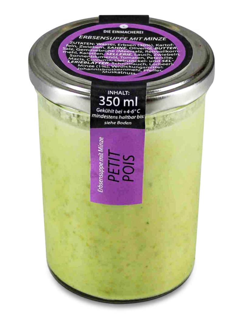 Grüne Erbsensuppe mit Minze von Die Einmacherei