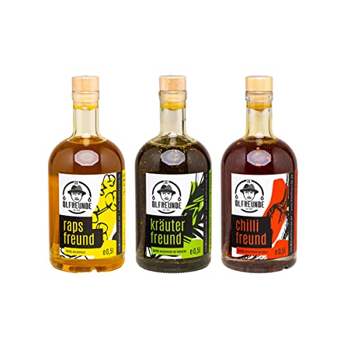 DIE ÖLFREUNDE „Best of“ Sparset | 3 erlesene Speiseöle | hochwertige kaltgepresste Öle | nachhaltige Öle mit Omega 3 und Omega 6 Fettsäuren DIE ÖLFREUNDE „Best of“ Sparset | 3 erlesene Speiseöle | hochwertige kaltgepresste Öle | nachhaltige Öle mit Omega 3 und Omega 6 Fettsäuren von Die Ölfreunde