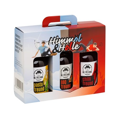 DIE ÖLFREUNDE Geschenkbox "Himmel & Hölle" | hochwertig kaltgepresste Öle | 3 erlesene Speiseöle DIE ÖLFREUNDE Geschenkbox "Himmel & Hölle" | hochwertig kaltgepresste Öle | 3 erlesene Speiseöle von Die Ölfreunde
