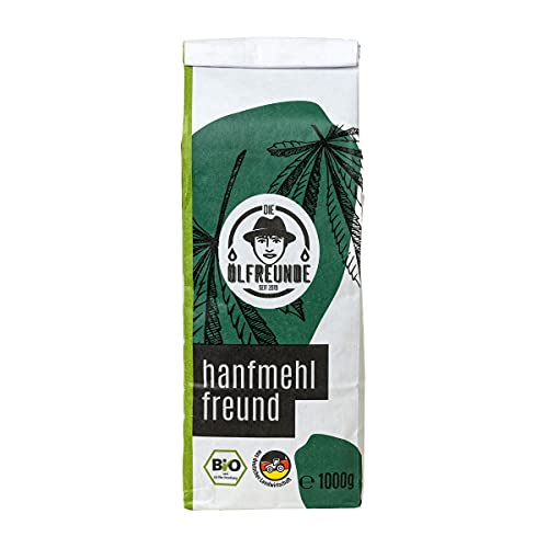 Bio Hanfmehl 1kg - Hochwertiges Bio Mehl - Nachhaltiges Hanfmehl mit über 30% Proteingehalt - Naturbelassenes Mehl ohne Zusatzstoffe - DIE ÖLFREUNDE "Hanfmehlfreund" von Die Ölfreunde