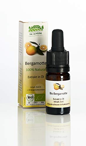 Die Scheune GmbH - Bergamotte Orangen Aroma BIO 100% natürlich (5ml) zuckerfrei entspricht 18 Bergamottenschalen; Bio-Kontrollstelle: DE-ÖKO-006 | Bergamotte Saft, Bergamotte Öl, Bergamot, Bergamotte Aroma, Bergamotte Extrakt, Bergamotte naturrein von Die Scheune Delikatessen