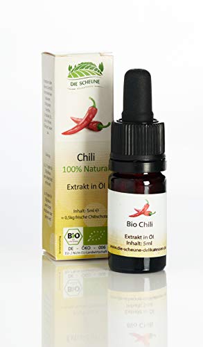 Die Scheune GmbH - Bio Chili Aroma 100% natürlich (5ml) zuckerfrei = 50 rote Chilischoten; Bio-Kontrollstelle: DE-ÖKO-006 von DIE SCHEUNE DELIKATESSEN
