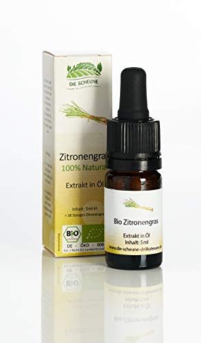 Die Scheune GmbH - Bio Zitronengras Aroma (5ml) zuckerfrei 100% natürlich = 37 Stangen Zitronengras; Bio-Kontrollstelle: DE-ÖKO-006 von DIE SCHEUNE DELIKATESSEN