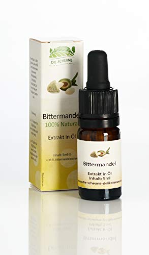 Die Scheune GmbH - Bittermandel Aroma 100% natürlich (5ml) zuckerfrei = 37 Teelöffel Bittermandelextrakt | Bittermandelaroma von DIE SCHEUNE DELIKATESSEN