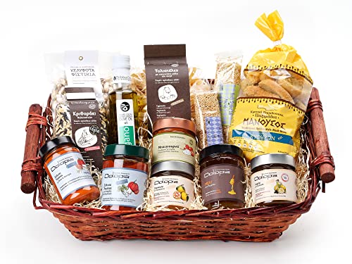 Die Scheune GmbH - Geschenkkorb / Präsentkorb preisgekrönte Griechische Delikatessen Olymp mit Vorspeise, Teigware, Olivenöl aus Kreta, Pistazien, Tomatensaucen, Honig, Die Scheune GmbH - Geschenkkorb / Präsentkorb preisgekrönte Griechische Delikatessen Olymp mit Vorspeise, Teigware, Olivenöl aus Kreta, Pistazien, Tomatensaucen, Honig, von DIE SCHEUNE DELIKATESSEN