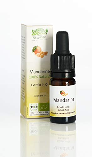 Die Scheune GmbH - Mandarinen Aroma BIO 100% natürlich (5ml) zuckerfrei entspricht 18 Mandarinenschalen; Bio-Kontrollstelle: DE-ÖKO-006 | Extrackt, Natürliches Aroma zuckerfrei, Mandarinensaft, Mandarinenschale, mandarine duft, mandarinen extrakt von Die Scheune Delikatessen