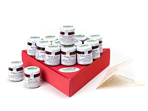 Fruchtaufstrich Überraschungspaket 15 x 50g- Fruchtaufstriche, Gelees | gut als Geschenkkorb typisch deutsch, Geschenk Frühstück, Geschenkkorb Taufe, Feinschmecker Box, Gourmet Geschenk, Gourmet Geschenkkorb, Probierset Fruchtaufstriche, Geschenkidee Familie, Geschenkidee Nachbarn, Probierset, Probier Set, Probierpaket, Probierpackungen, Probier mal, danke geschenke, dankeschön geschenke, dankeschön geschenke klein, kleines dankeschön, kleine präsente, von Die Scheune Delikatessen