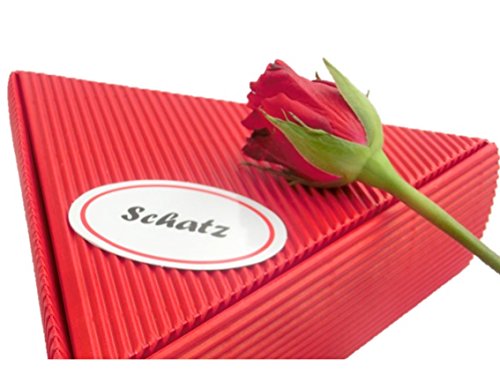 Geschenk Schatz - Rosen- und Frucht Frühstückspaket 6 x 50g | gut als romantisches Geschenk zum Hochzeitstag oder Geschenke für Verliebte mit Liebe, Geschenk Frau, Freundin, Verlobte, Geschenke Mann, Mann 60, als dankeschön, chefin, danke, essen, gute besserung, geburtstag 30, hochzeit, korb, krankenschwester, lebensmittel, ruhestand, set für frauen, weihnachten, zum geburtstag, zum abschied, zum geburtstag 80 geburtstag, kleine geschenke für frauen, von Die Scheune