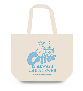 Tasche blau "Coffee is always the answer" von Alois Dallmayr Kaffee OHG