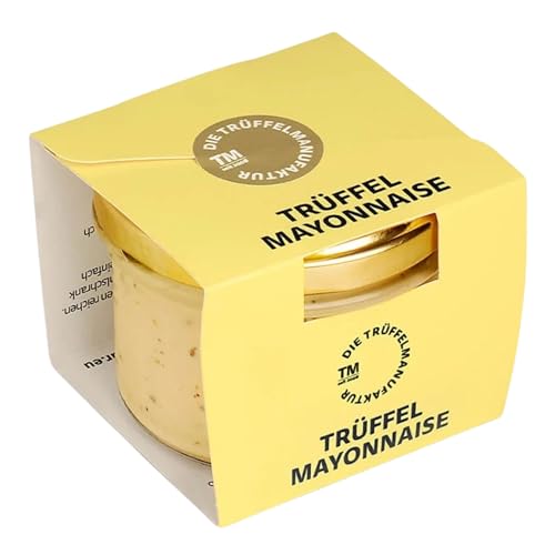 Die Trüffelmanufaktur - Trüffel Mayonnaise mit 10% echtem schwarzem Trüffel - Trüffel-Mayo im 100g Glas - Dip Sauce für Pommes, Burger & Gemüse - Trüffel-Soße ideal als Geschenk Die Trüffelmanufaktur - Trüffel Mayonnaise mit 10% echtem schwarzem Trüffel - Trüffel-Mayo im 100g Glas - Dip Sauce für Pommes, Burger & Gemüse - Trüffel-Soße ideal als Geschenk von Die Trüffelmanufaktur
