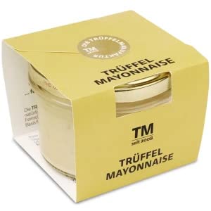 Die Trüffelmanufaktur - Trüffel Mayonnaise mit 10% echtem schwarzem Trüffel - Trüffel-Mayo im 180g Glas - Dip Sauce für Pommes, Burger & Gemüse - Trüffel-Soße ideal als Geschenk von Die Trüffelmanufaktur