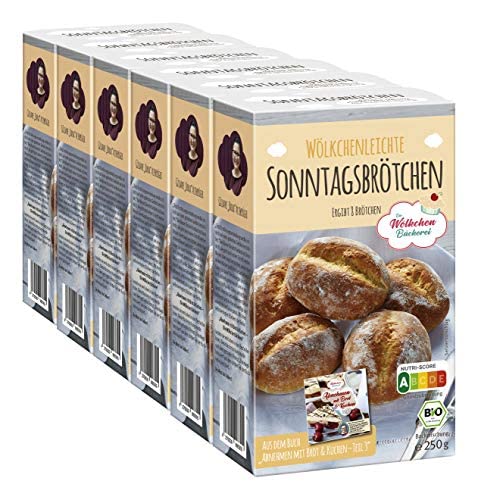 6x "Sonntagsbrötchen" Bio-Backmischung - Die Wölkchenbäckerei - Nutriscore A von Die Wölkchenbäckerei