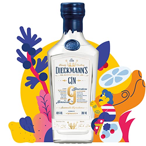 Dieckmann's Handcrafted Dry Premium Gin - Fruchtiger Wacholder - Ideal für Gin Tonic - aus eigenem Anbau - 700 ml von Dieckmann's