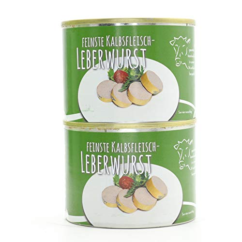 2 X Konserve 200g Diem Kalbsleberwurst - Leberwurst, Brotzweitwurst - lange haltbar von Diem