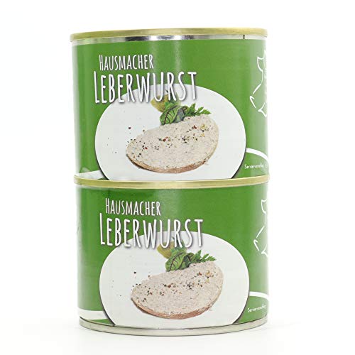 2 X Konserve 200g Diem Leberwurst, Leberwurst nach Hausmacher Art, Die Grobe - Brotzeit in der Dose 2 x 200g von Diem