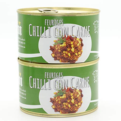 2 X Konserve Diem Chilli con Carne Rind und Schwein / Chili con Carne - 240g Fleischeinwage - lange haltbar von Diem