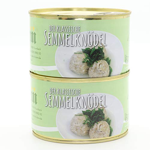 2X Konserve - Semmelknödel nach altem Hausfrauen Rezept (3 kleine Semmelknödel 3x Knödel a 90g = 270g) - Langes MHD von Diem