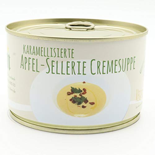 Diem - Apfel Sellerie Creme Suppe mit Sahne verfeinert - Karamellisiert - Dose, Konserve 400g - Langes MhD von Diem