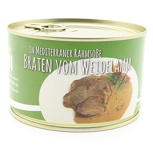 Diem - Lammbraten in Mediterraner Rahmsoße vom Weidelamm Dose - Konserve - 400g / Braten / Sonntagsbraten / Lamm / Fleisch von Diem