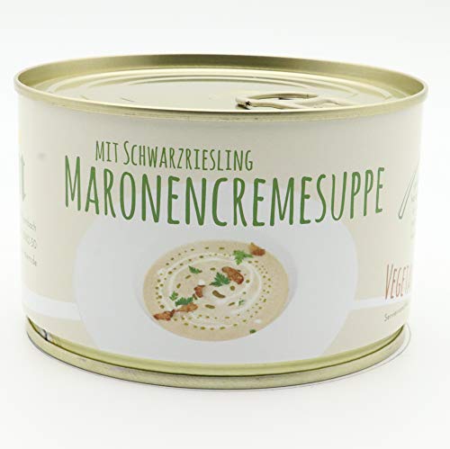 Diem Vegetarische Maronen Creme Suppe mit Schwarzriesling Dose 400g / Esskastanien Suppe, Gourmet Suppe - lange Haltbar von Diem