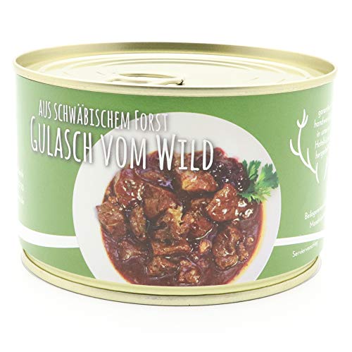 Diem Wildgulasch, Rehragout, Wildragout in Preiselbeer - Wachholder Soße 400Gr Konserve von Diem