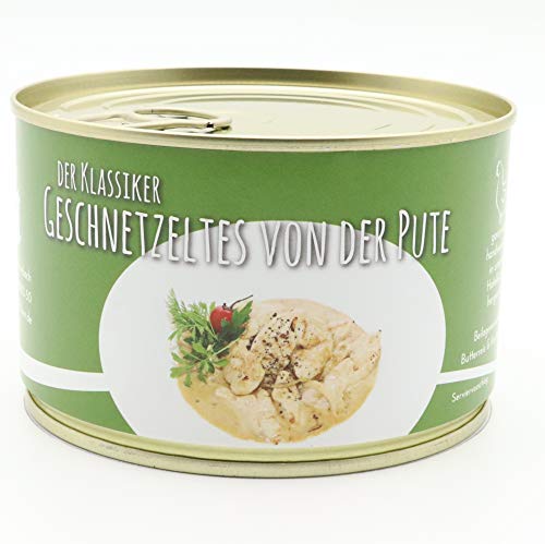 Geschnetzeltes von der Pute in Cremiger Rahm Soße mit Curry - 400g Konserve Diem - Langes MHD von Diem